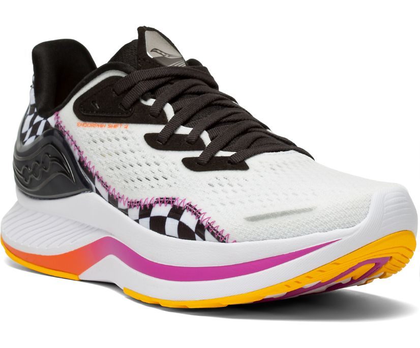 Women's Saucony Endorphin Shift 2 Running Shoes White / Black | Singapore 116SGLO